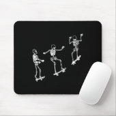 Fun Skeleton Skateboard Halloween Skateboard Sk Mousepad (Mit Mouse)
