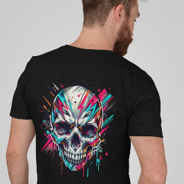 Fun Skeleton Skull, Abstrakt, Geburtstagsmänner T-Shirt