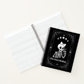 Fun Skeleton Tarot Card Gothic Skull Goth Hexe Notizblock (Innenseite)