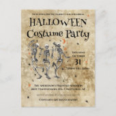 Fun Skeletons Halloween Costume Party Postkarte (Vorderseite)