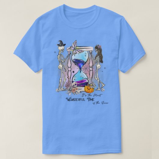 Fun Skelette Halloween T-Shirt Hourglass JackOLant (Design vorne)