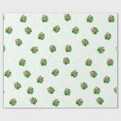 Fun Skelette Ornamente Weihnachtsmannmützen Spatte Geschenkpapier (Flach)