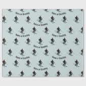 Fun Skier Motif mit eigenem Namen oder eigenen Wün Geschenkpapier (Flach)