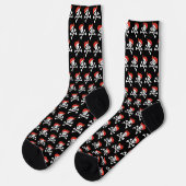 Fun Skull and Crossbones Pattern Pirate Socken (Linkes Detail)