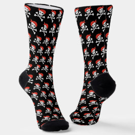 Fun Skull and Crossbones Pattern Pirate Socken
