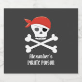 Fun Skull Crossbones Pirate Gift Personalisiert Bierflaschenetikett (Einzelnes Label)