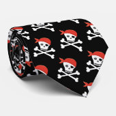 Fun Skull und Crossbones Pattern Pirate Krawatte (Gerollt)