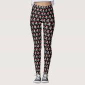 Fun Skull und Crossbones Pattern Pirate Leggings (Vorderseite)