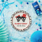 Fun skulls Halloween-Hochzeit und Schwarz Pappteller (Party)