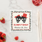 Fun skulls Halloween-Hochzeit und Schwarz Serviette (Beispiel)