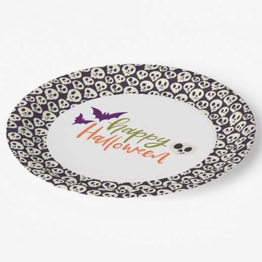Fun Skulls Halloween-Party Paper Teller (Schrägansicht)