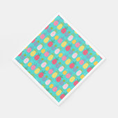 Fun sky blau farbige Ananas gemustert Serviette (Ecke)