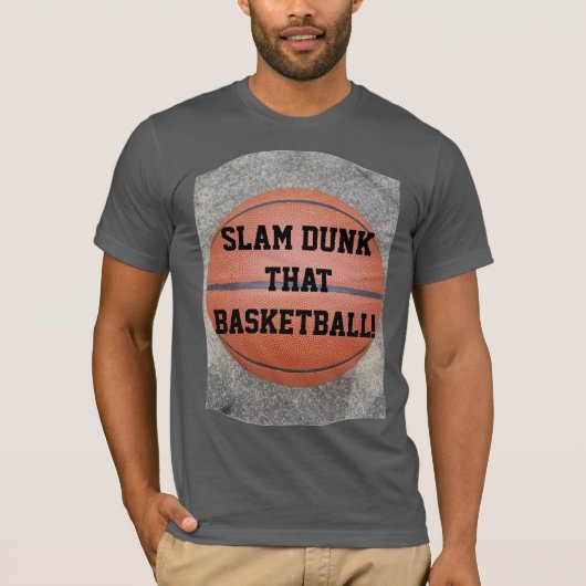 Fun Slam Dunk, dass Basketball T-Shirt (Vorderseite)