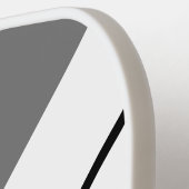 Fun Sleek Modernes, grau Schwarz-weißes Rennen Str Pickleball Schläger (Linke Seite)