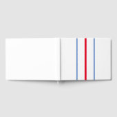 Fun Sleek Red Light Blue Rennstreifen auf Weiß Gästebuch (Voll)