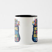 Fun-Slogan Zweifarbige Tasse (Mittel)