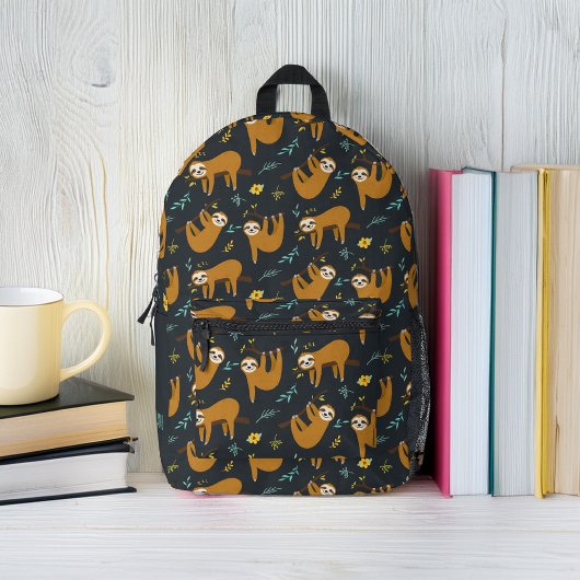 Fun Sloths Muster Bedruckter Rucksack