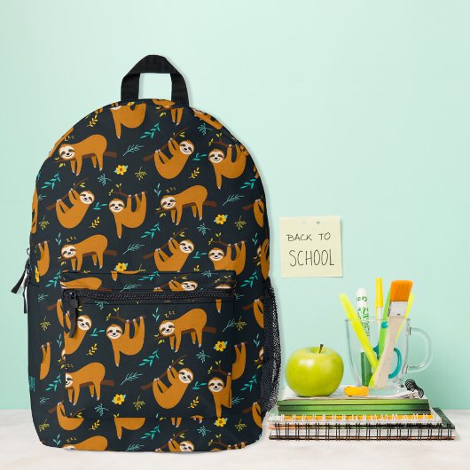 Fun Sloths Muster Bedruckter Rucksack