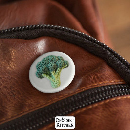 Fun Smood Boost Green Minimalistisch Crochet Brocc Button