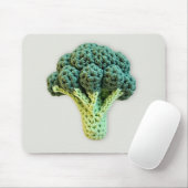 Fun Smood Boost Green Minimalistisch Crochet Brocc Mousepad (Mit Mouse)