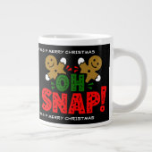 Fun Snapped Gingerbread Man Weihnachts-Tasse Jumbo-Tasse (Rechts)
