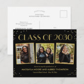 Fun Snapshots Bearbeitbare Abschluss Postkarte (Vorne/Hinten)