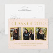 Fun Snapshots Bearbeitbare Abschluss Postkarte (Vorne/Hinten)