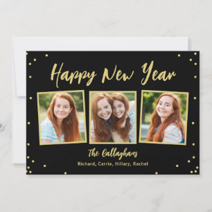 Fun Snapshots Bearbeitbare Color New Year Foto Car Feiertagskarte