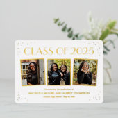 Fun Snapshots Foil Abschluss Foto Einladung (Stehend vorne)