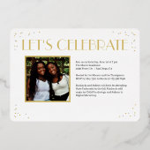 Fun Snapshots Foil Abschluss Foto Einladung Foi (Rückseite)