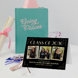 Fun Snapshots FOIL Faltendes Foto Danke Karte