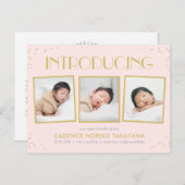 Fun Snapshots KinderGeburtsankündigung Postkarte (Vorne/Hinten)