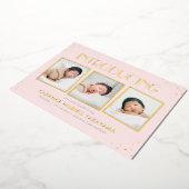 Fun Snapshots Real Foil Birth Ankündigung (Gedreht)