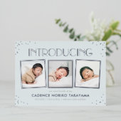 Fun Snapshots Real Foil Birth Ankündigung (Stehend vorne)