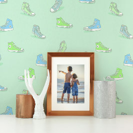 Fun Sneakers Green Blue Aqua Kinder Tapete