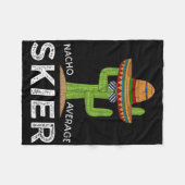 Fun Snow Ski Lover Spaß Funny Skier Sprichwort Ski Fleecedecke (Vorderseite (Horizontal))
