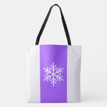 Fun Snowflake Lila weiße Streifen