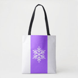 Fun Snowflake Lila weiße Streifen Tasche