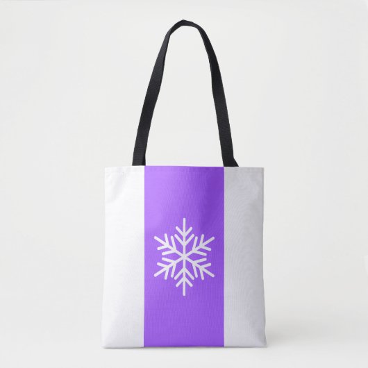 Fun Snowflake Lila weiße Streifen Tasche (Vorderseite)