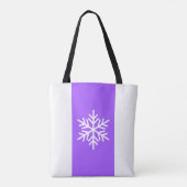 Fun Snowflake Lila weiße Streifen Tasche (Rückseite)