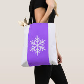 Fun Snowflake Lila weiße Streifen Tasche (Von Nahem)