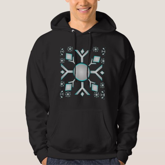 Fun Snowflakes Design Hoodie (Vorderseite)