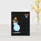 Fun Snowman Basketball Weihnachten Karte (Gelbe Blume)