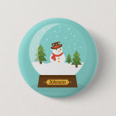 FUN! Snowman Button - Personalisiert - Name hinzuf (Vorderseite)