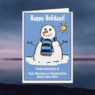 Fun Snowman Company Happy Holidays Card. Feiertagskarte