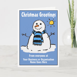 Fun Snowman Company Weihnachtskarte. Feiertagskarte
