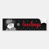Fun Snowman Design Autoaufkleber (Vorne)