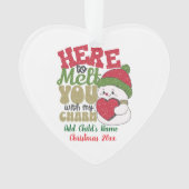 Fun Snowman Holiday Accent Personalize Ornament (Vorderseite)
