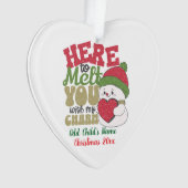 Fun Snowman Holiday Accent Personalize Ornament (Vorderseite)