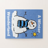 Fun Snowman im Winter Puzzle (Horizontal)